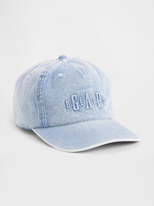 Gap &times; B&Eacute;IS ロゴ デニム ベースボールキャップ