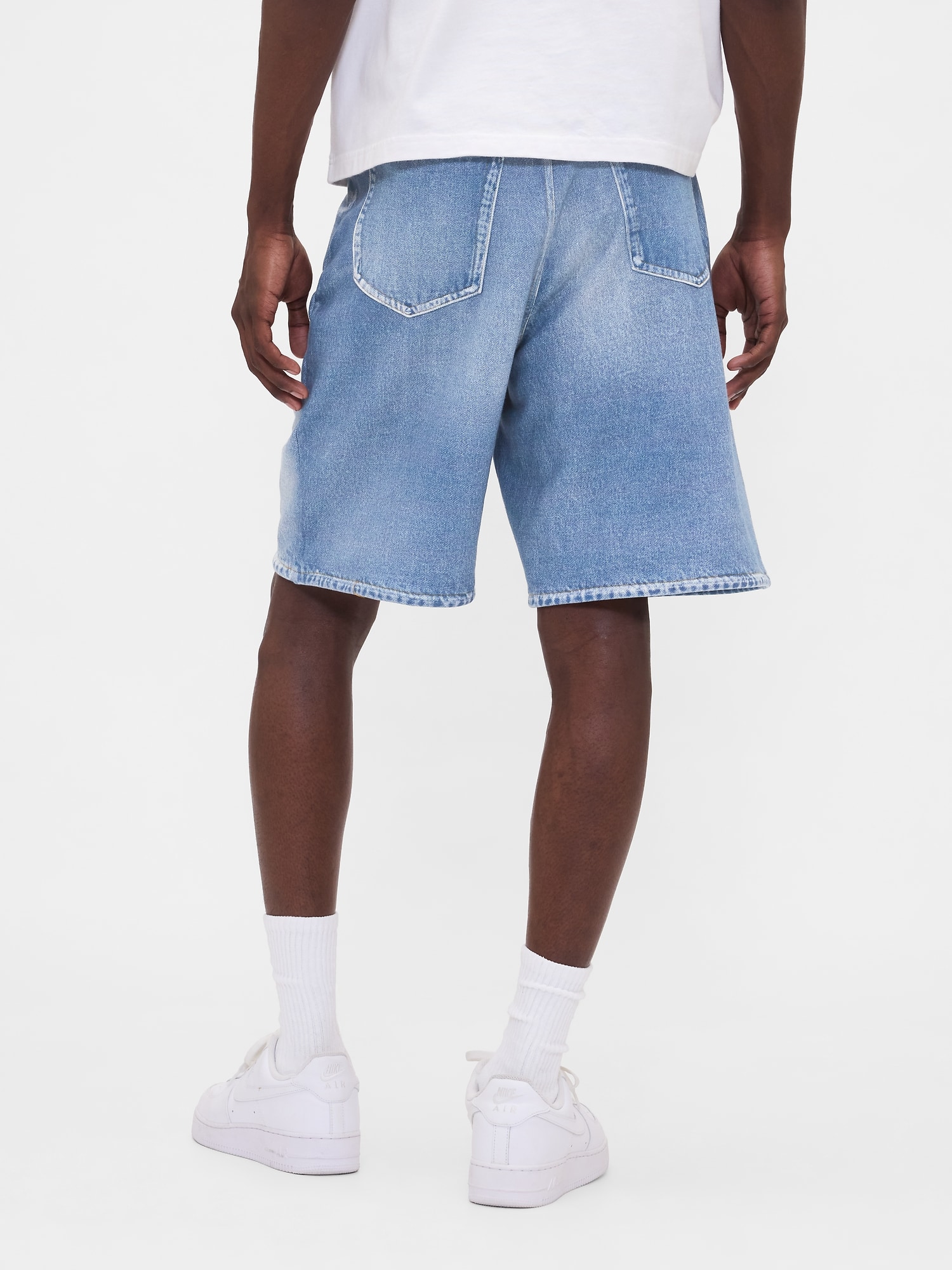 Gap公式オンラインストア | Gap × BÉIS ニットデニム バギーショートパンツ