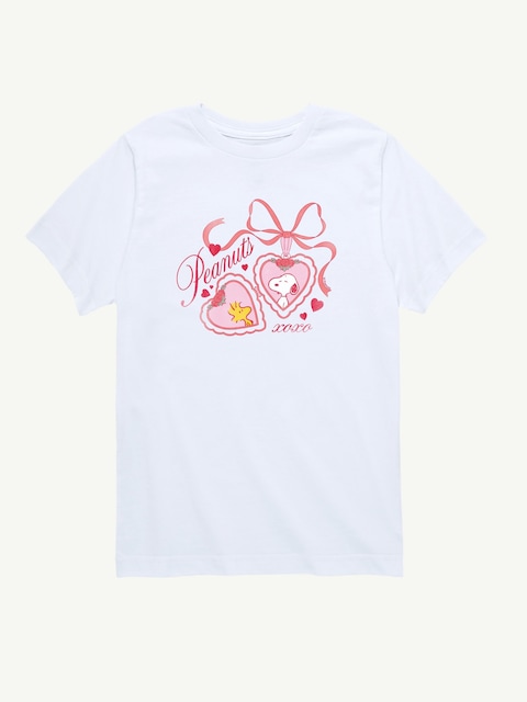 Peanuts Snoopy Woodstock Heart Locket  Short Sleeve Graphic T-Shirt For Toddler