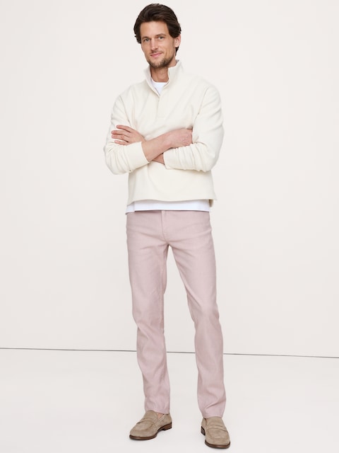 PANTALON VOYAGEUR ÉTROIT EN LIN ET COTON