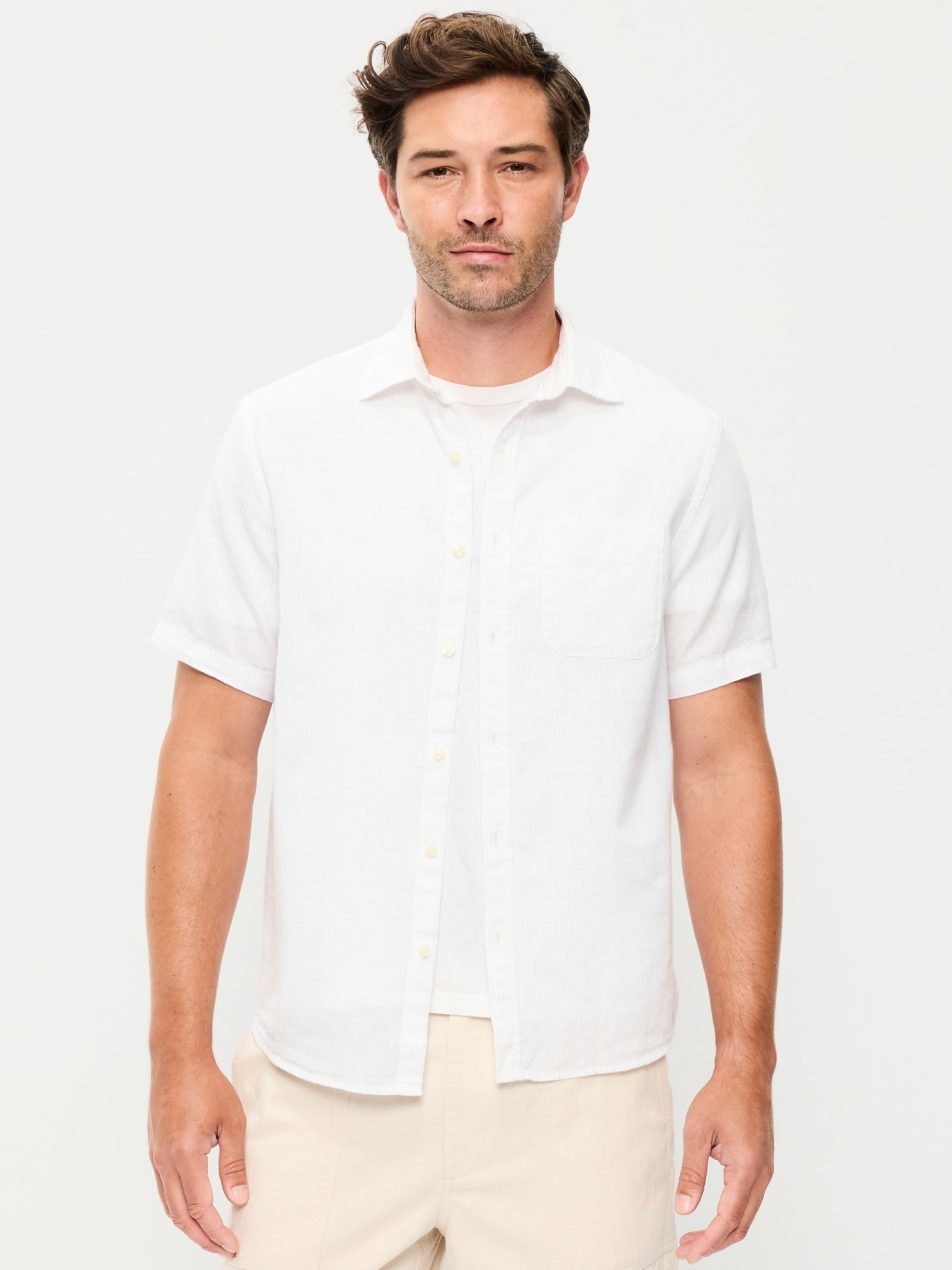 CHEMISE CLASSIQUE PASSE-PARTOUT EN MÉLANGE DE LIN