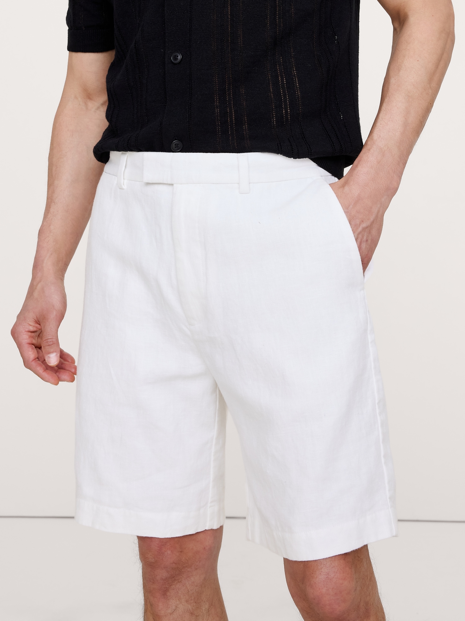 9インチ リネン ショートパンツ-2