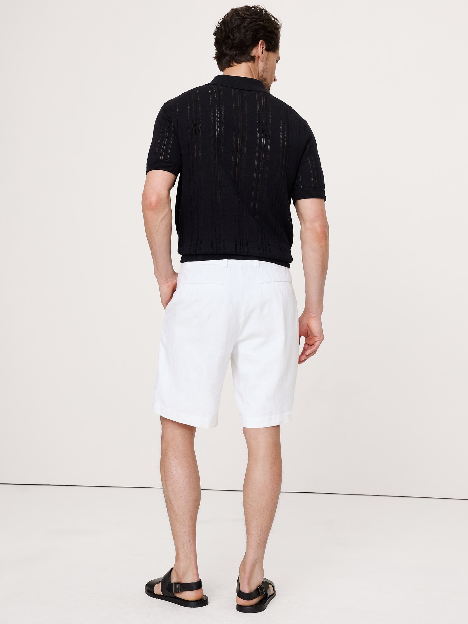 9インチ リネン ショートパンツ-1