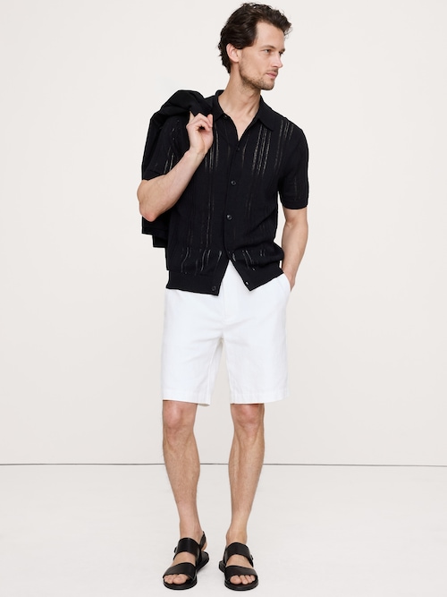 9インチ リネン ショートパンツ