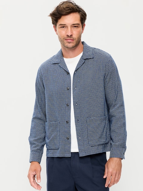 CHEMISE DE VACANCES TEXTURÉE À MANCHES LONGUES