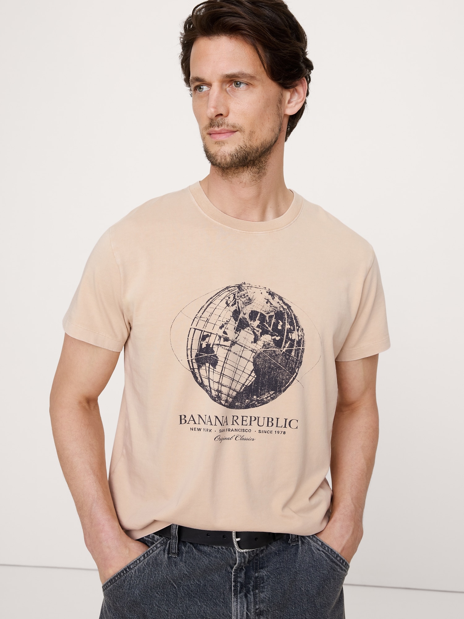 コットン グラフィック Tシャツ-0