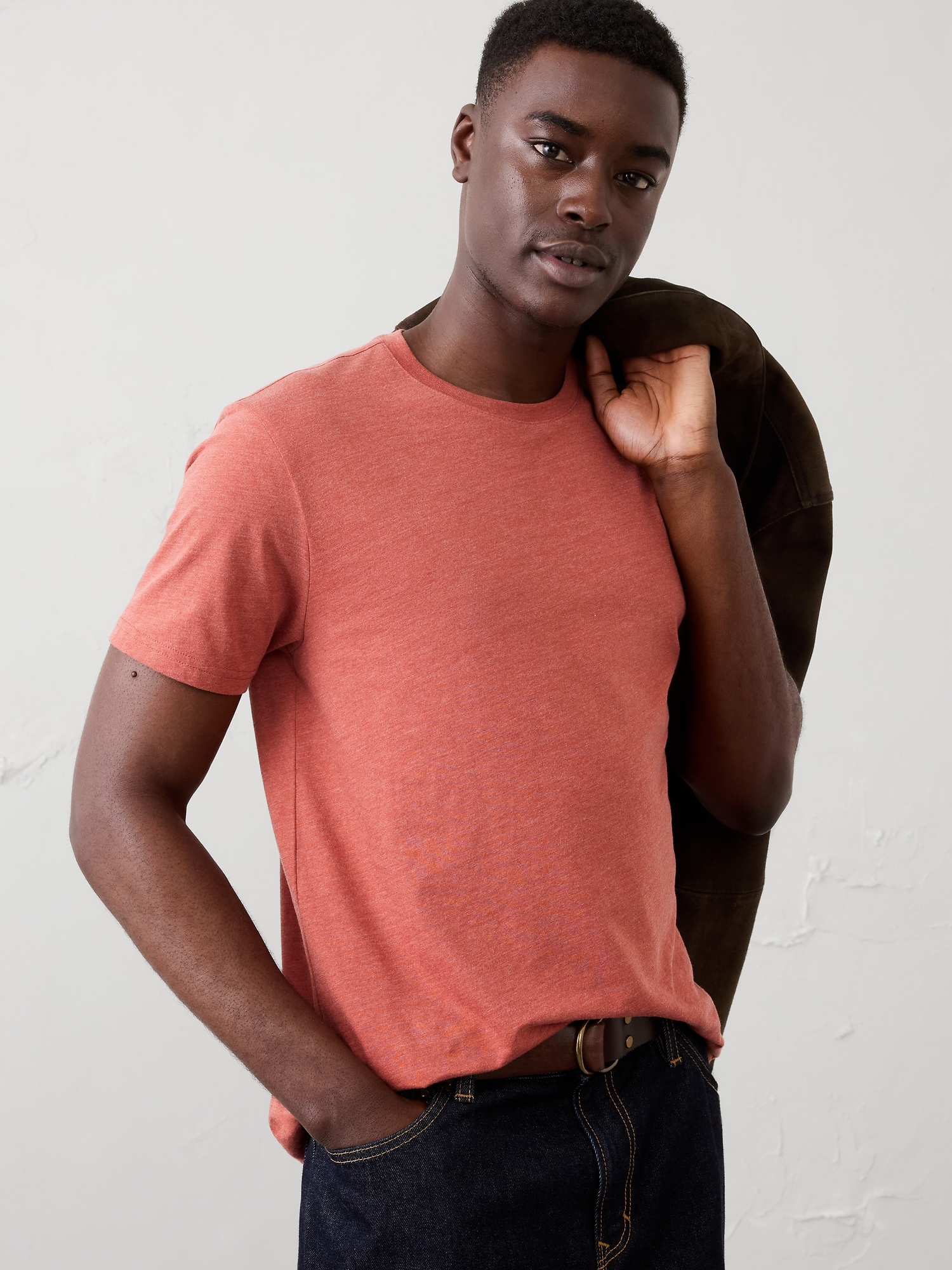 Standard-Fit Premium Wash Crew-Neck T-Shirt