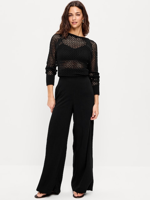 High-Waisted Playa Wide-Leg Pants