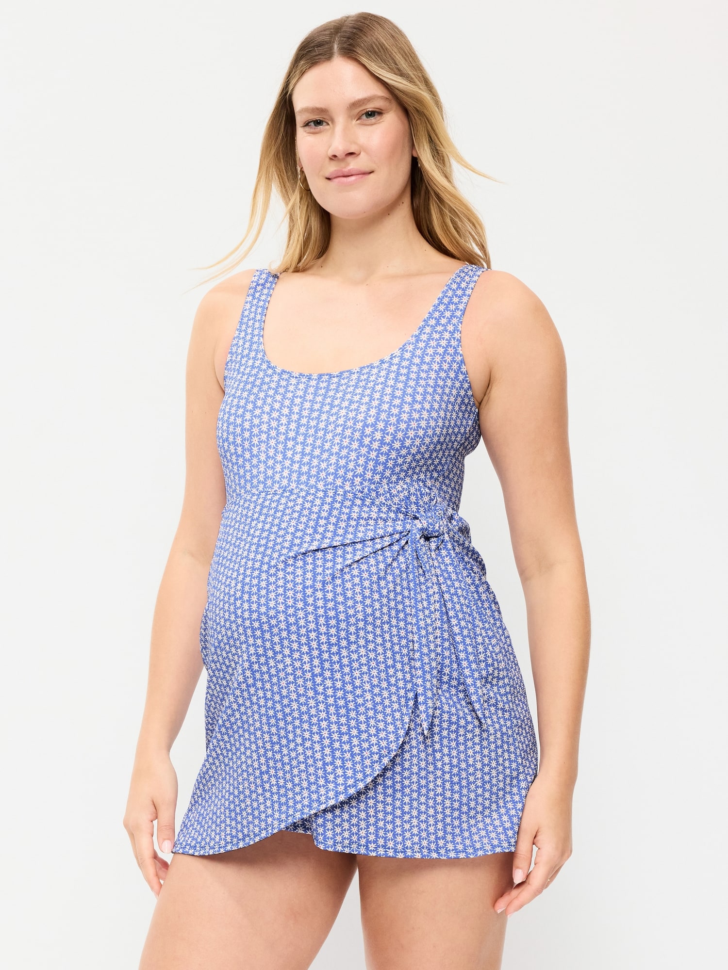 Maternity Classic Wrap Swim Dress