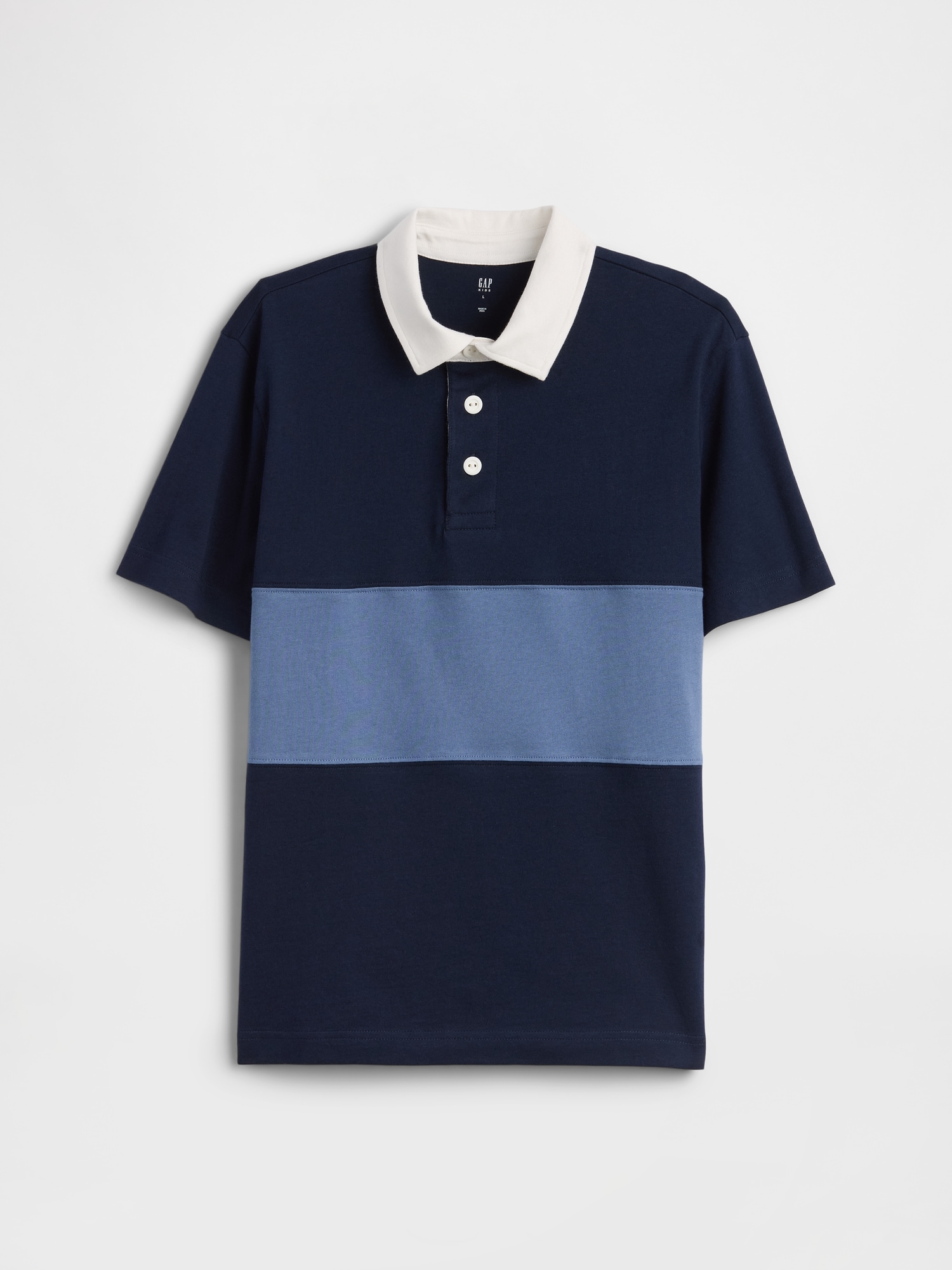 Kids Colorblock Rugby Polo Shirt