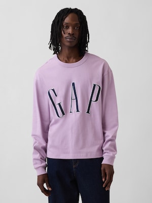 オーバーサイズ GAPロゴ クロップドTシャツ