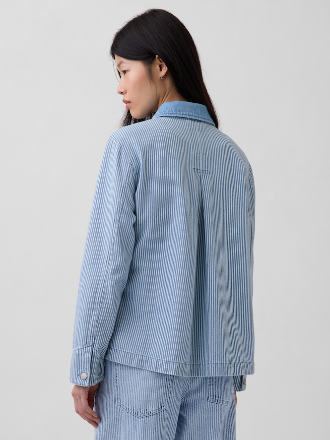 デニム ストライプ チョアジャケット-2