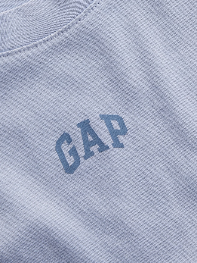 オーガニックコットン ヴィンテージソフト アスレチック GAPロゴ チュニックTシャツ-4