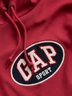 ヴィンテージソフト フレンチテリー オーバーサイズ GAPロゴ クロップドパーカー-3