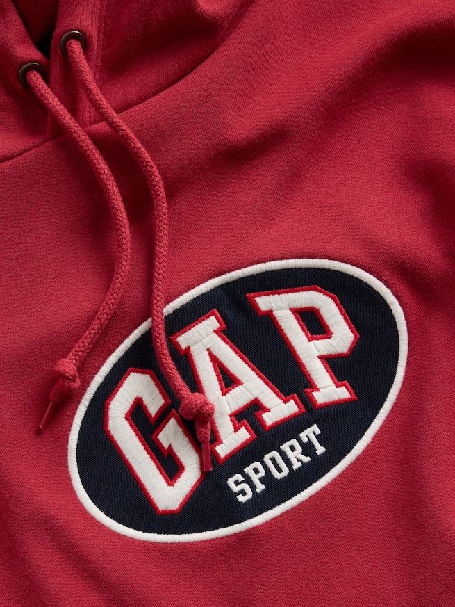 ヴィンテージソフト フレンチテリー オーバーサイズ GAPロゴ クロップドパーカー-3