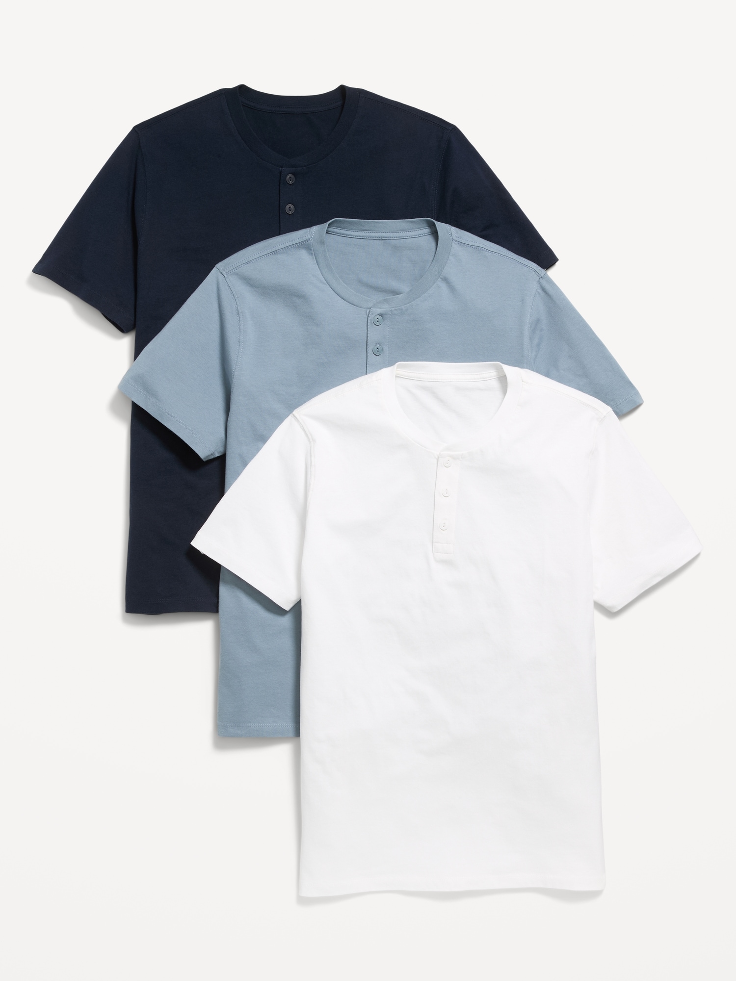 T-SHIRT HENLEY (PAQUET DE 3)
