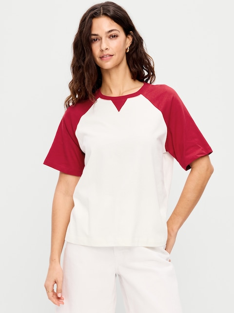 Vintage Crew-Neck Raglan T-Shirt