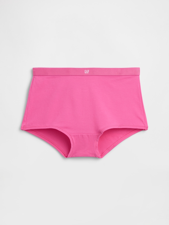 オーガニックコットン ストレッチ ハイライズ ボーイレングスショーツ-3