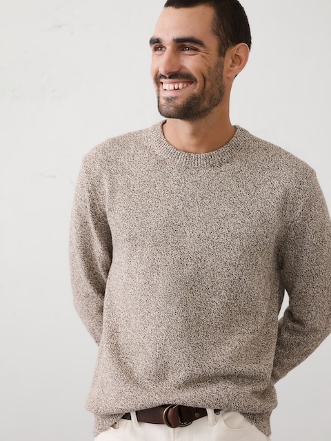 Marled Textured Crew-Neck Sweater