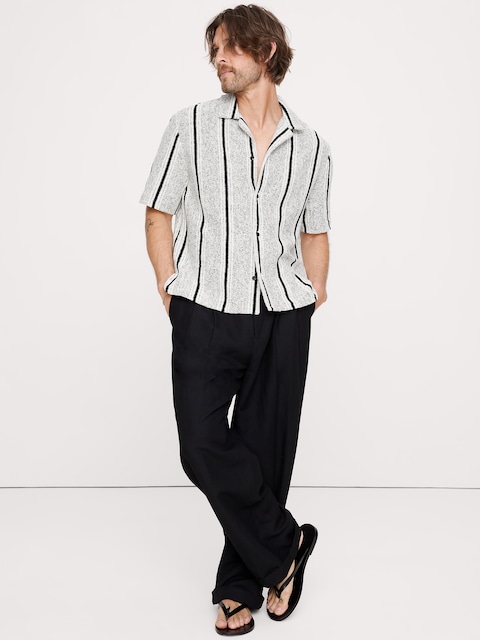 CHEMISE DE VACANCES DÉCONTRACTÉE À RAYURES