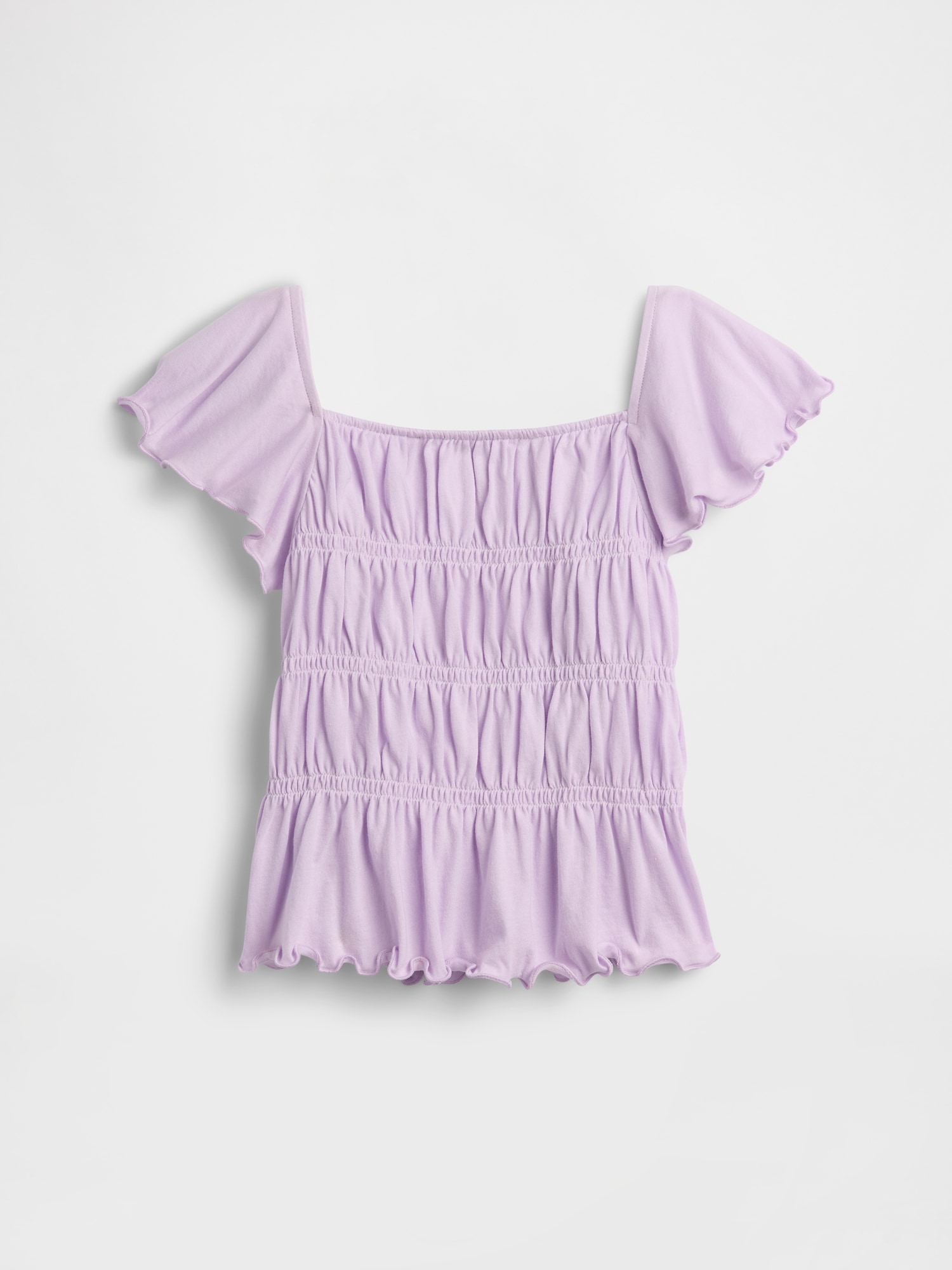 Kids Smocked Flutter Sleeve Top