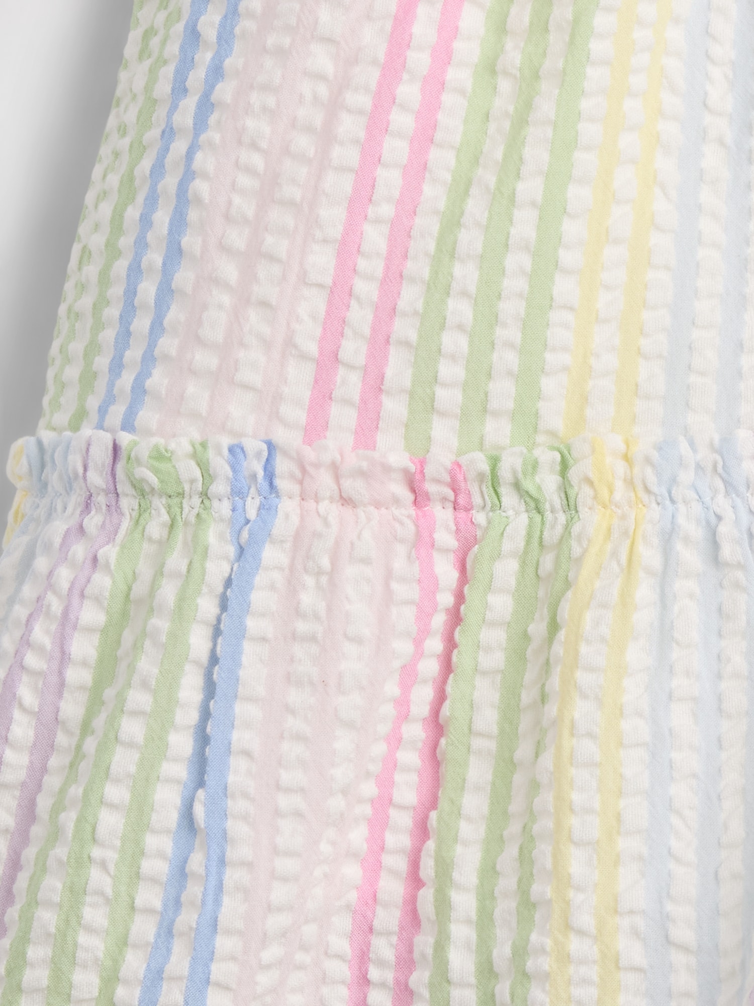 シアサッカー フラッターフリル タンクワンピース (ベビー)-2