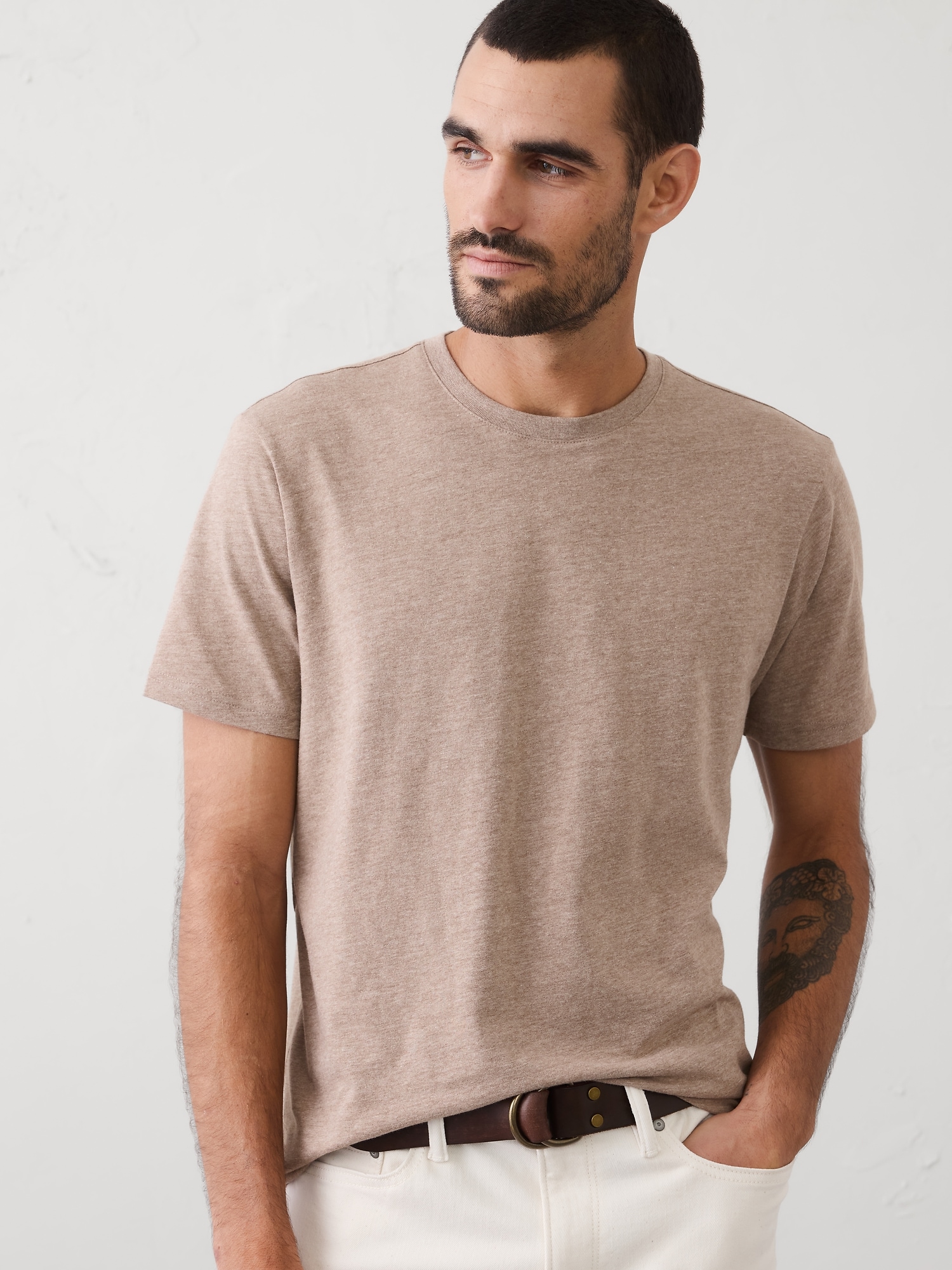 Standard-Fit Premium Wash Crew-Neck T-Shirt