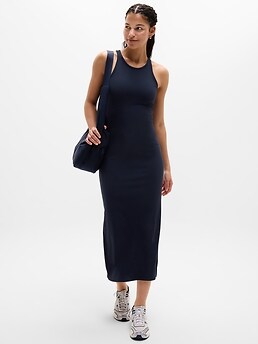 white jersey dresses Lauryn Backless Maxi Dress in Sheer Jersey White main image 1