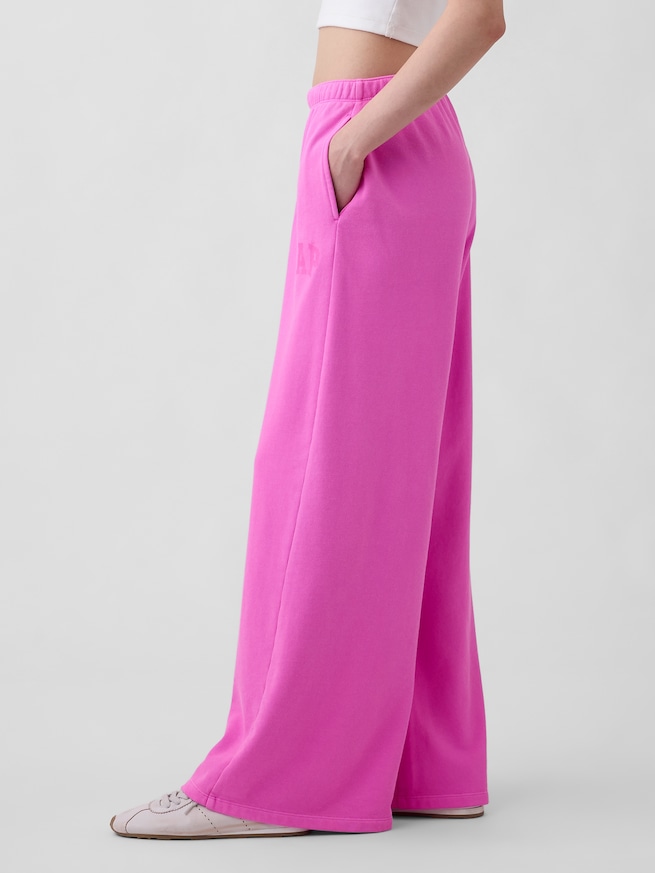 GAPロゴ フレンチテリー ワイドパンツ-2