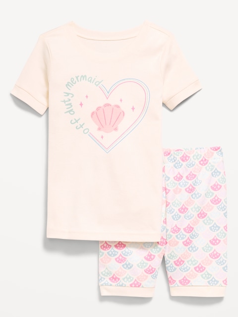 Printed Snug-Fit Pajama Set for Toddler & Baby