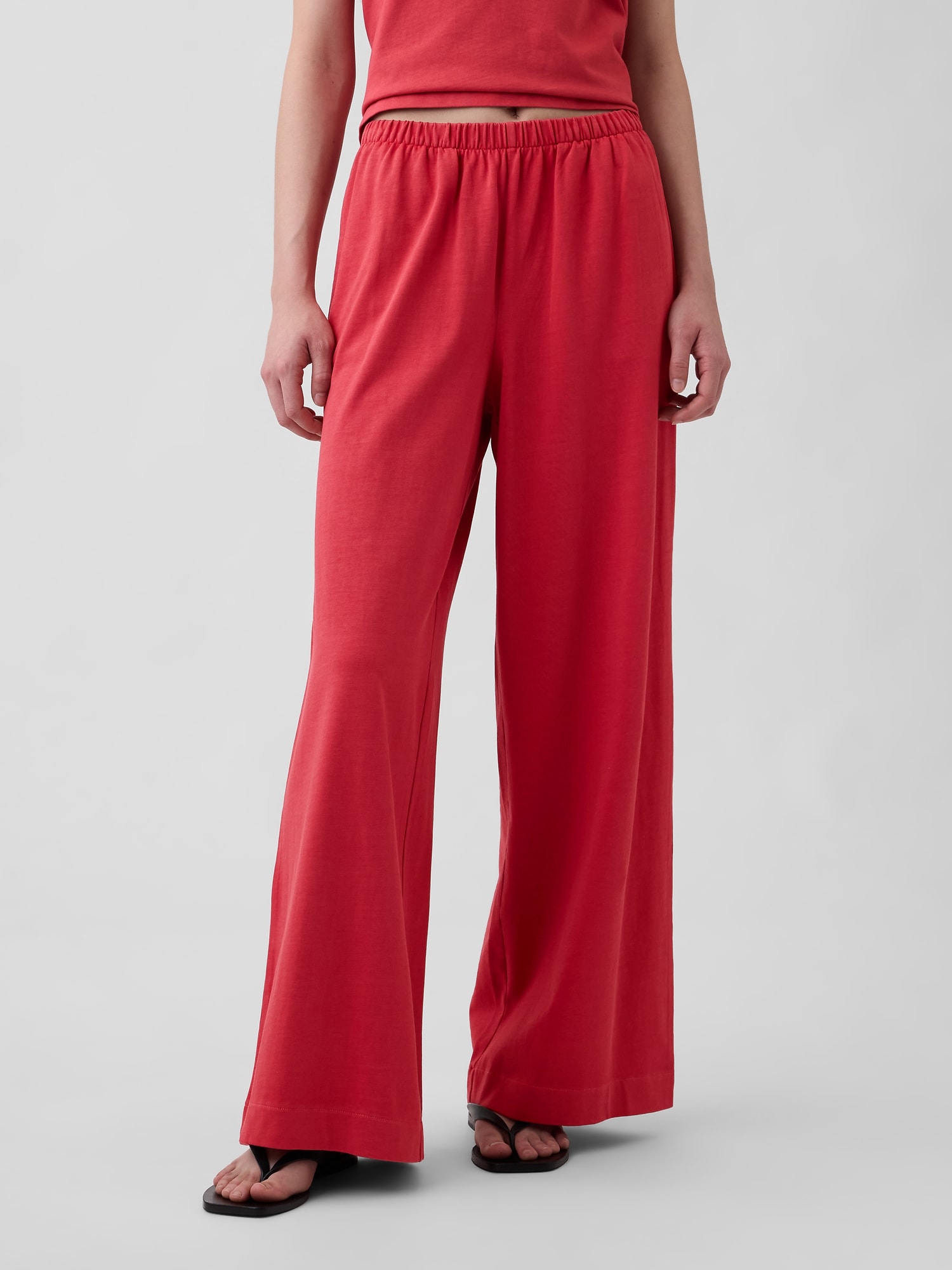 ニット ワイドパンツ-1