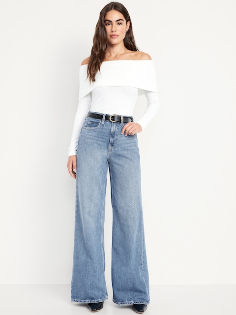 Extra High-Waisted Super Wide-Leg Jeans