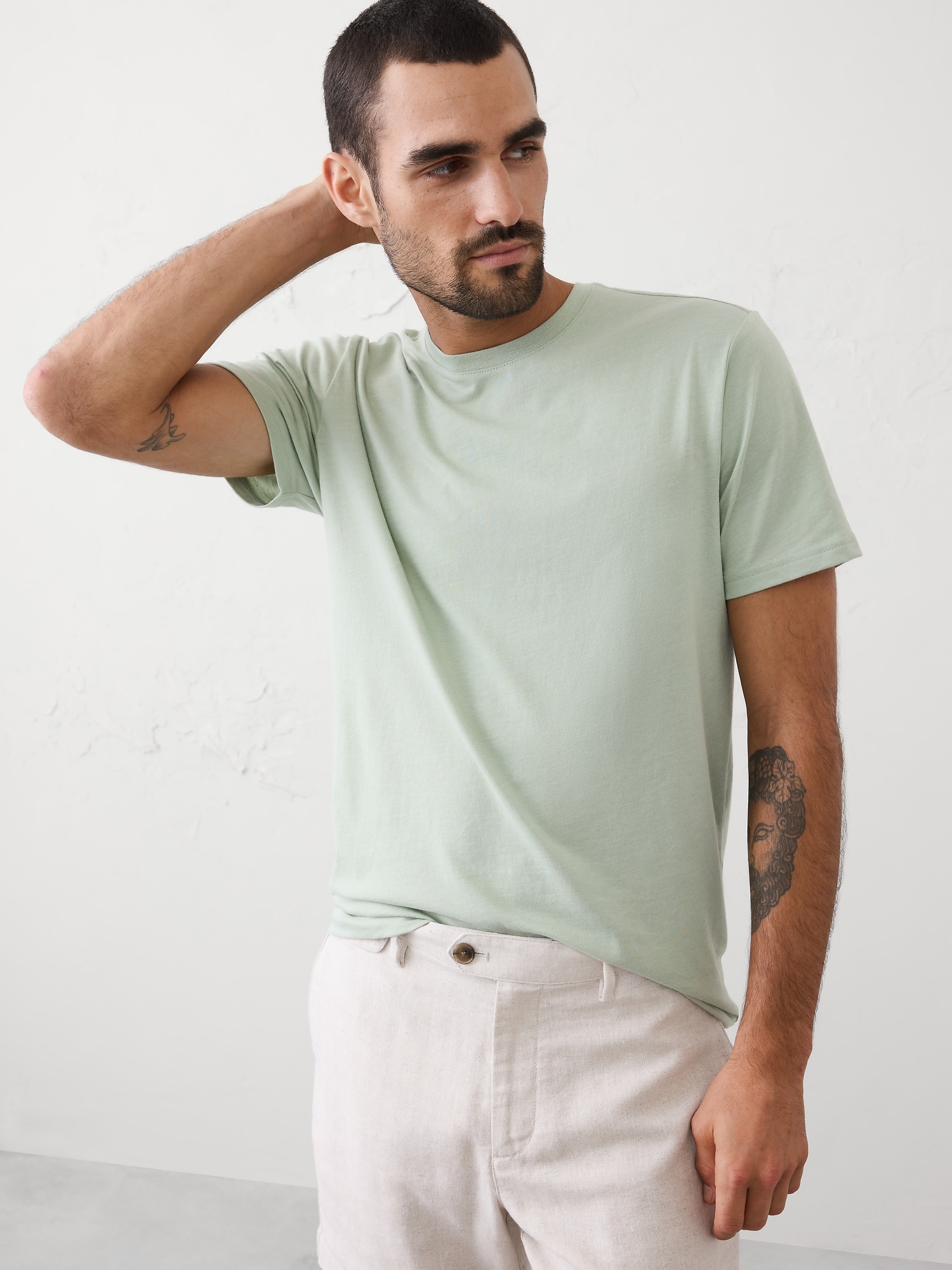 Standard-Fit Premium Wash Crew-Neck T-Shirt
