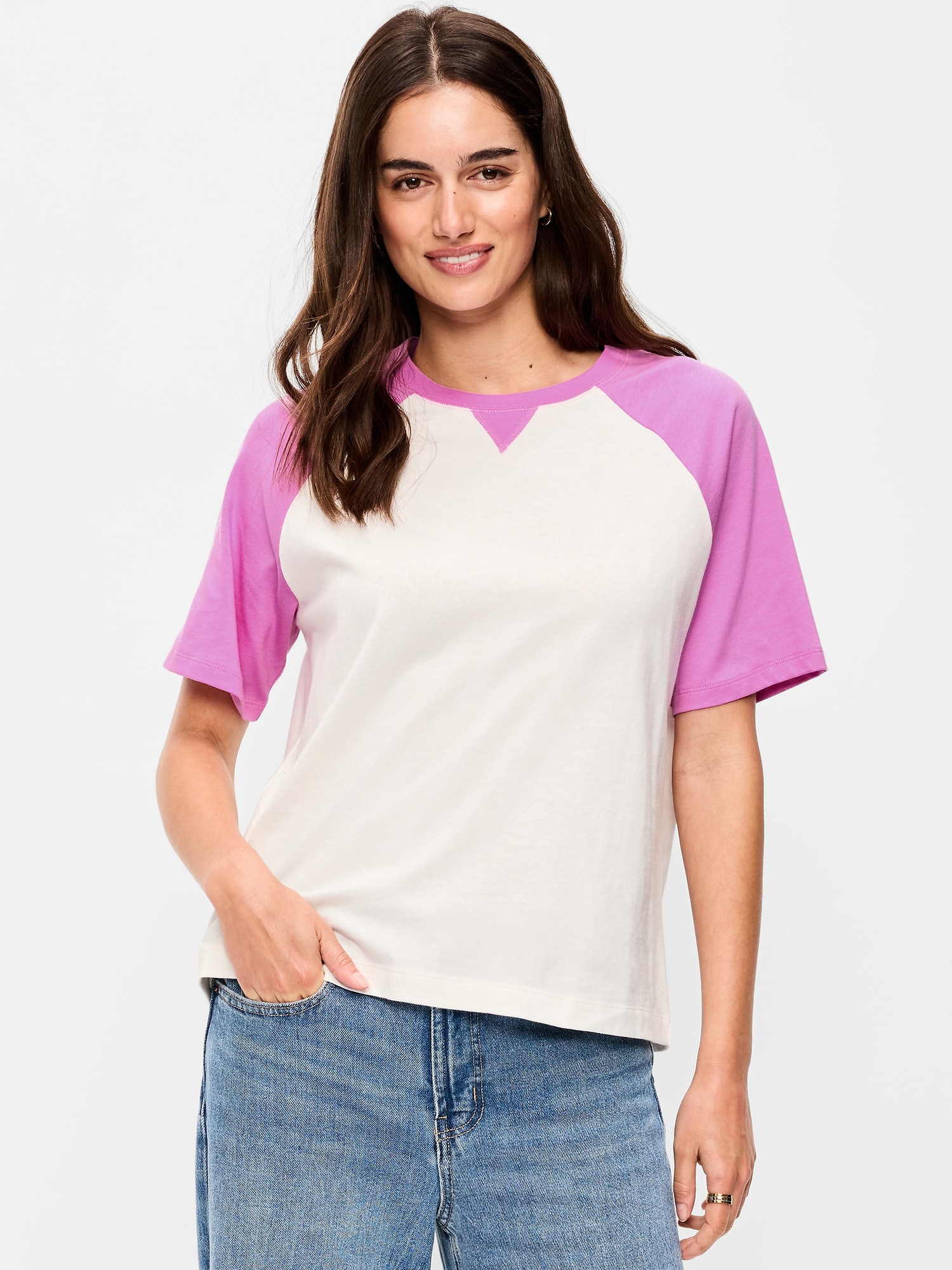 Vintage Crew-Neck Raglan T-Shirt