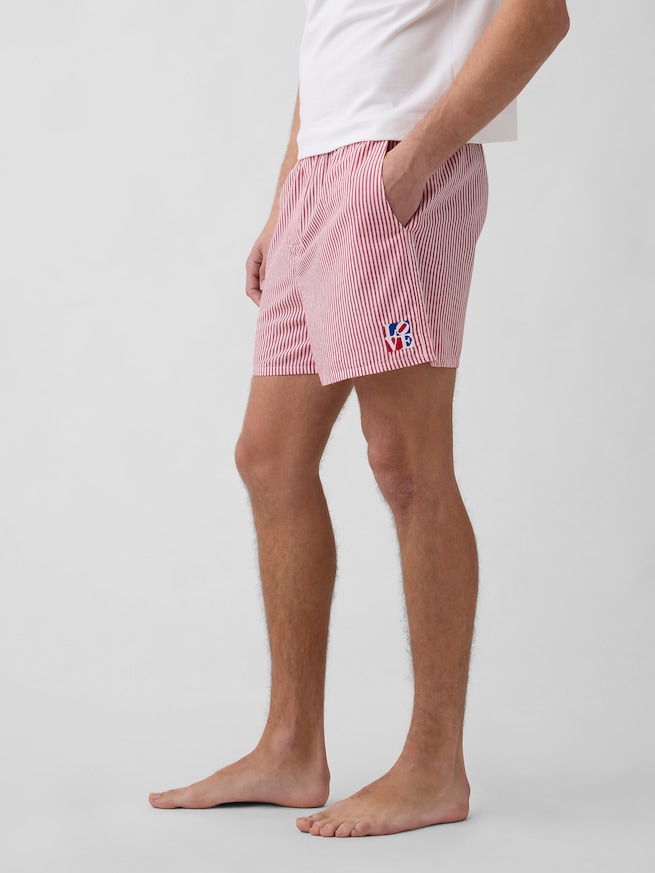 ロバート・インディアナ LOVE ポプリン パジャマ ボクサーショートパンツ-1