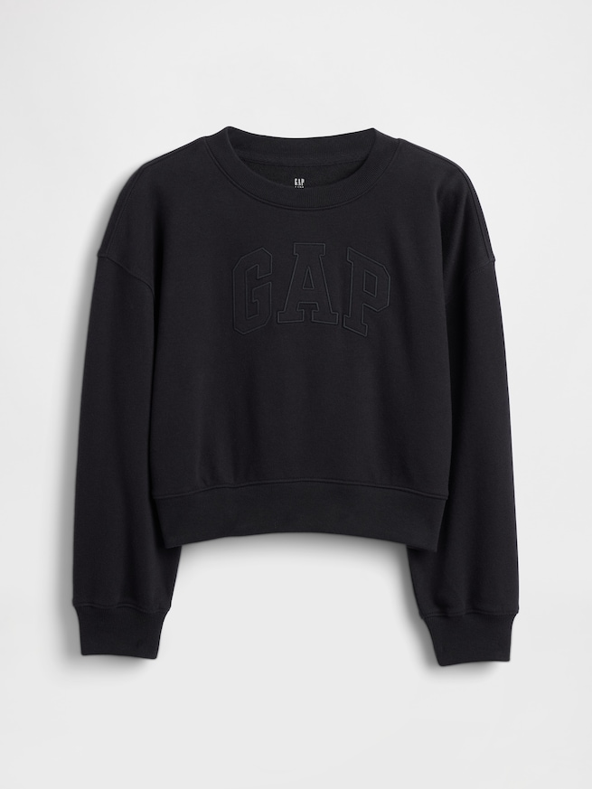 ヴィンテージソフト フレンチテリー クロップド GAPロゴ スウェットシャツ (キッズ)-1