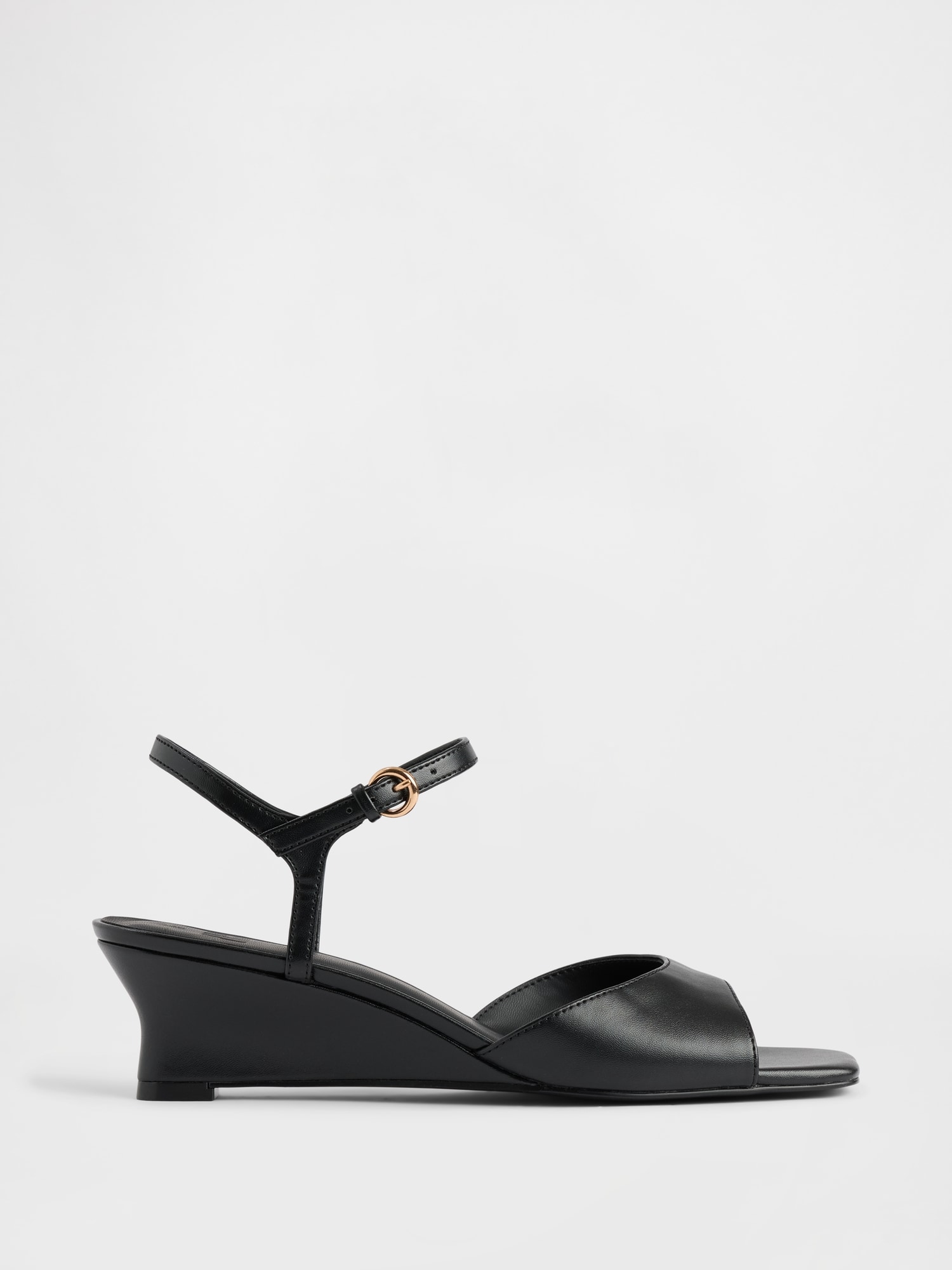 Vegan Leather Wedge Sandals
