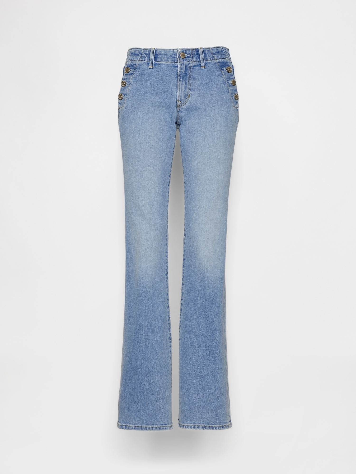 ローライズ ロング＆リーン セーラーデニムパンツ-6