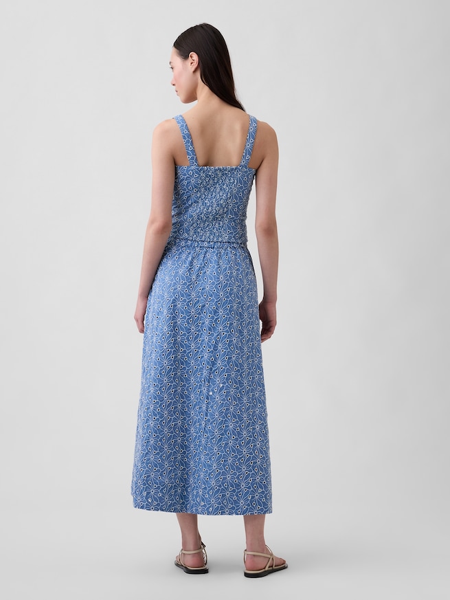 ハイライズ アイレット マキシスカート-1