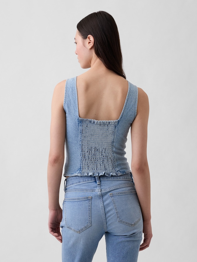 デニム コルセット トップス-2