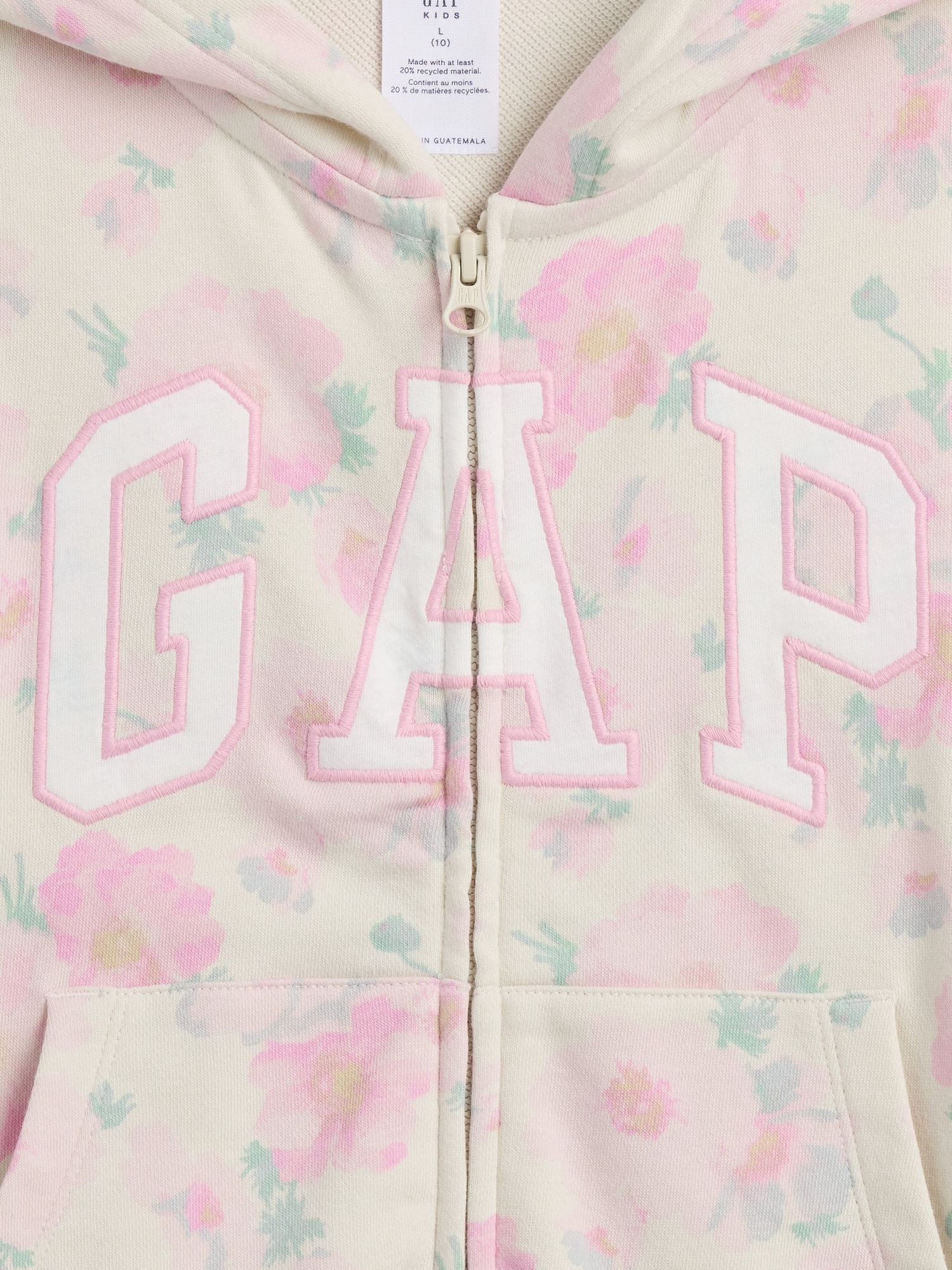 リラックスフィット GAPロゴ フレンチテリー ジップアップパーカー (キッズ)-3