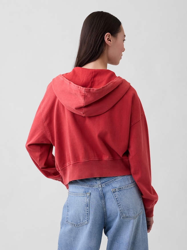 ヴィンテージソフト フレンチテリー ジップアップパーカー-2