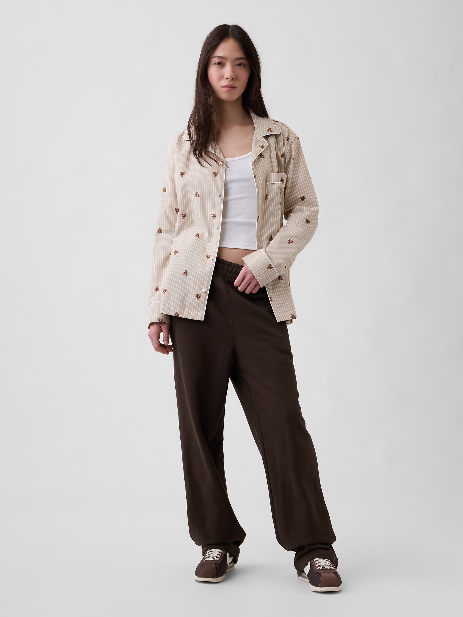 ポプリン パジャマシャツ-1