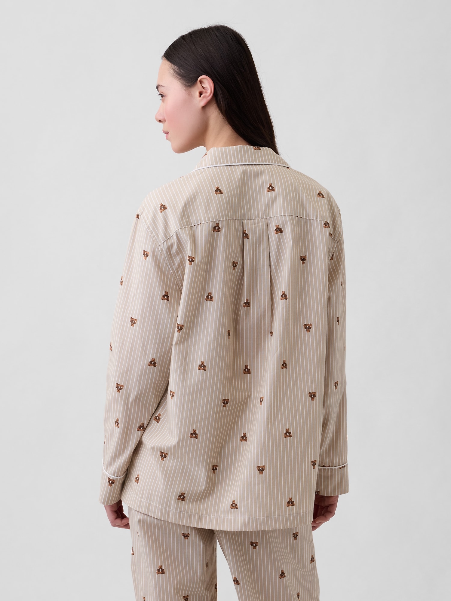 ポプリン パジャマシャツ-2