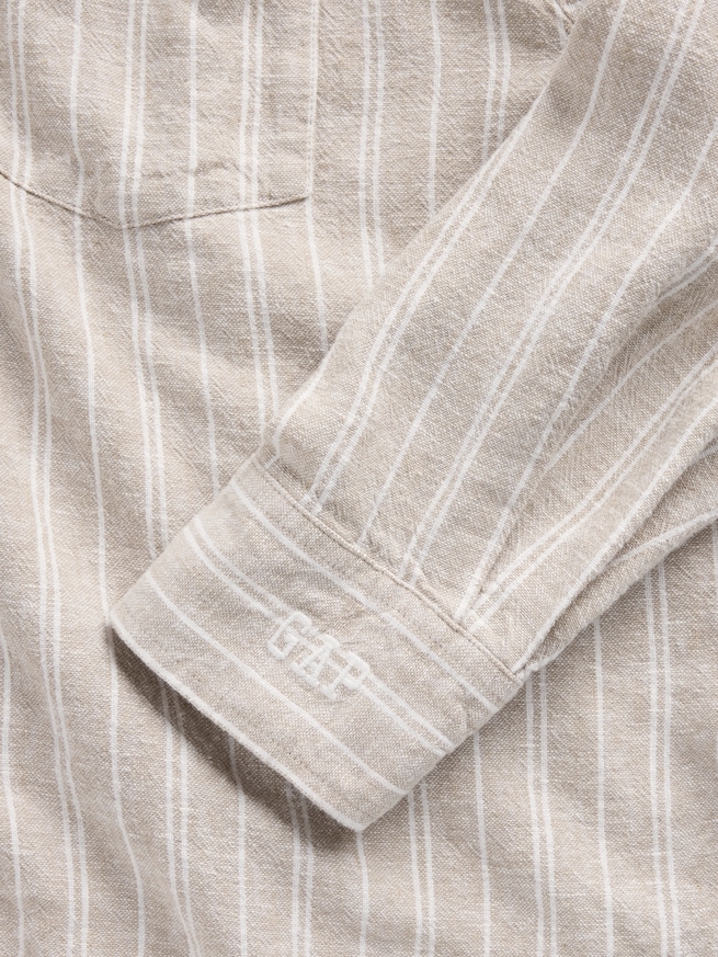 リネンブレンド オーバーサイズシャツ-4