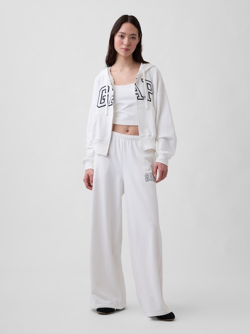 GAPロゴ フレンチテリー ワイドパンツ