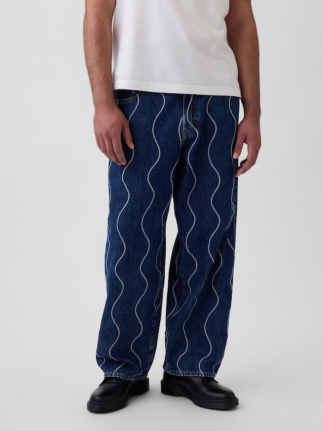 Gap &times; HFR 刺しゅう バギーデニム by Daveed Baptiste-2