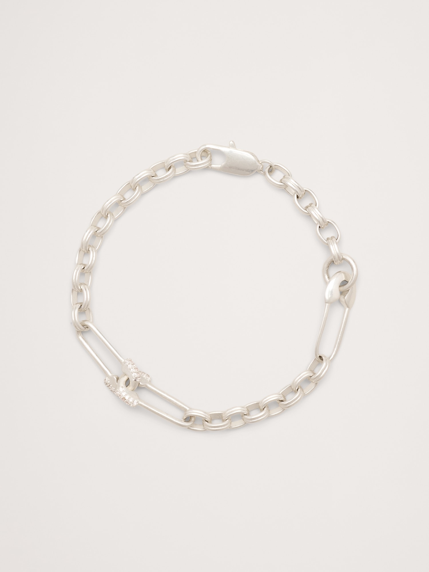 BRACELET À ÉPINGLES DE SÛRETÉ AVEC PIERRES DU RHIN