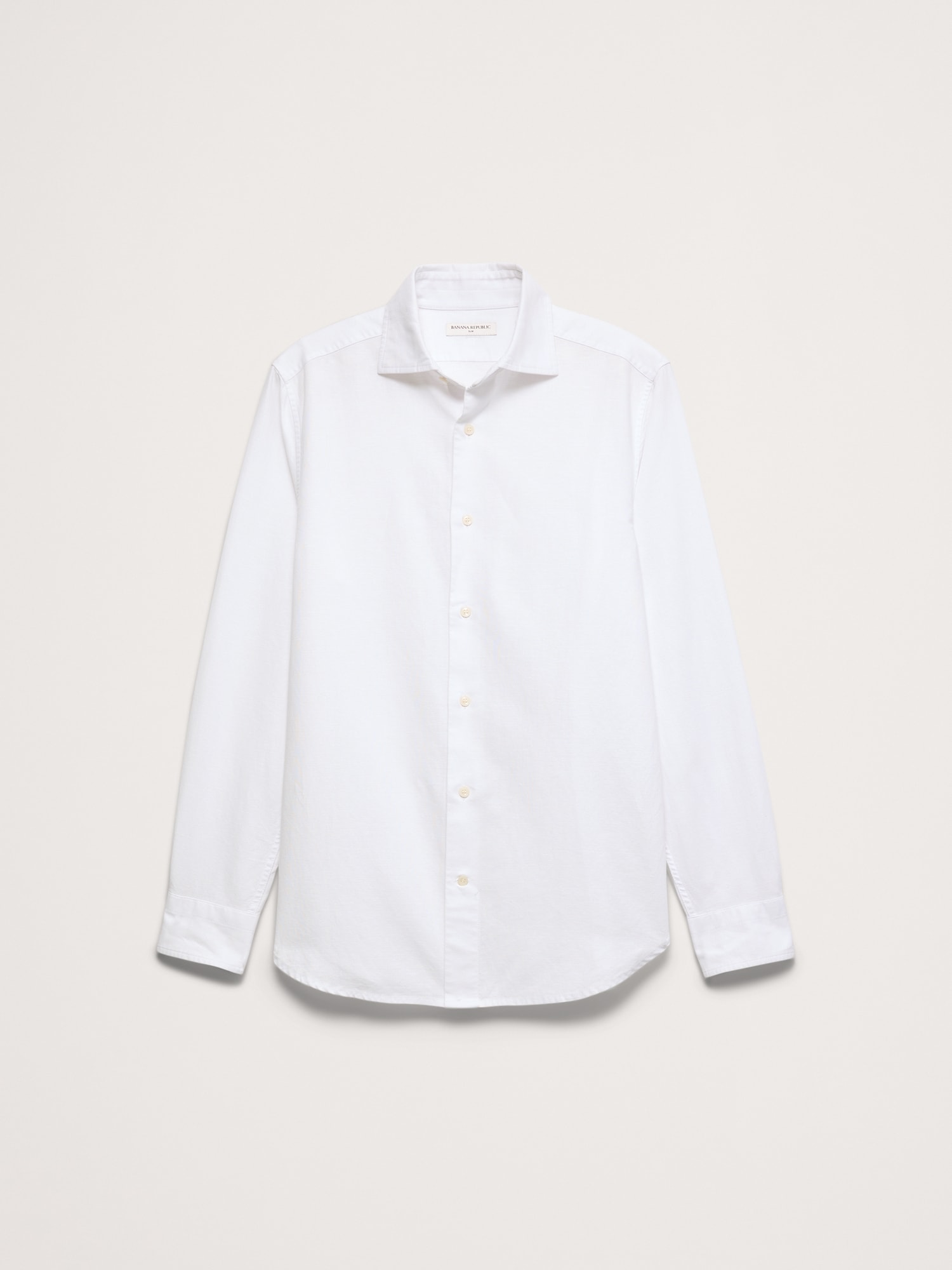 スリムフィット リネンコットン ドレスシャツ-3