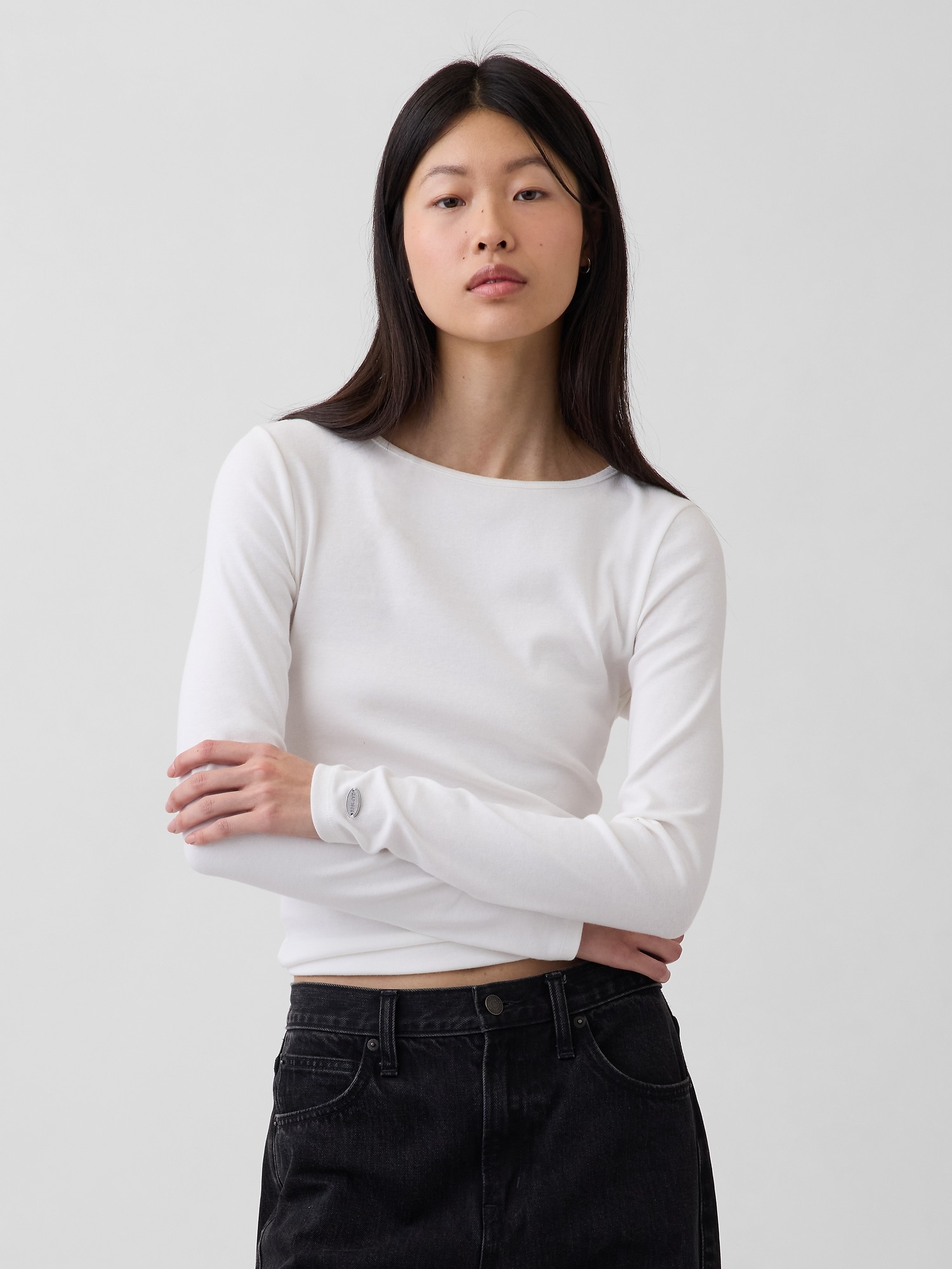 モダン バックタイ Tシャツ-0